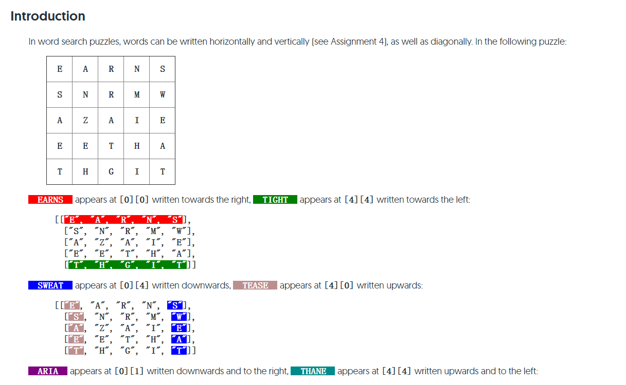 Introduction In Word Search Puzzles Words Can Be Chegg Com