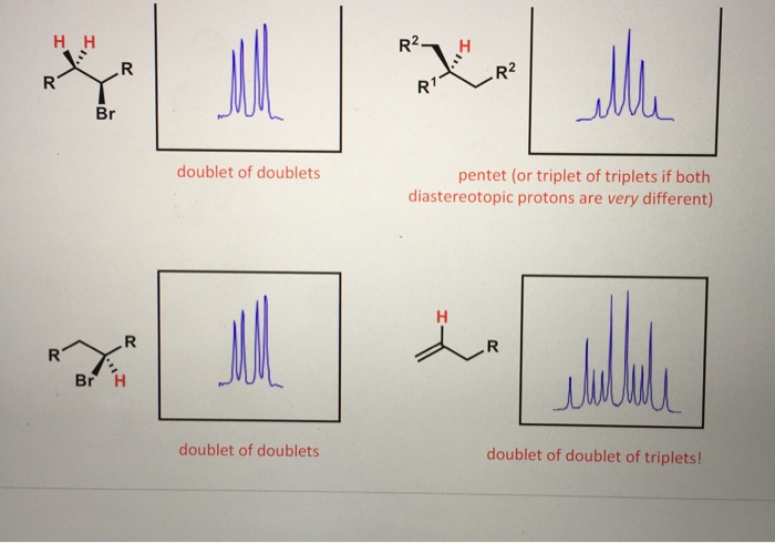 Solved R2 Br doublet of doublets pentet (or triplet of | Chegg.com