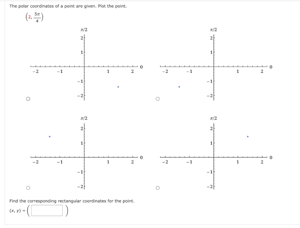 Solved The polar coordinates of a point are given. Plot the | Chegg.com
