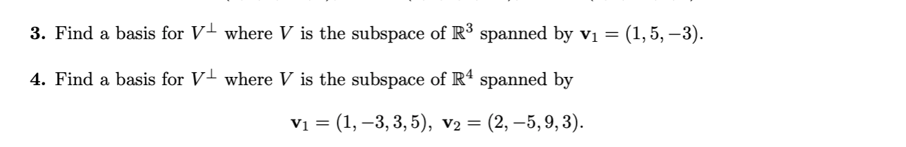 Solved 3. Find a basis for Vt where V is the subspace of R3 | Chegg.com