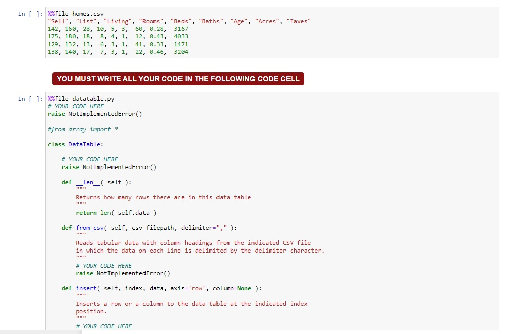 In this question, you will implement a class called | Chegg.com