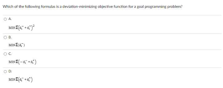 Solved Which of the following formulas is a | Chegg.com