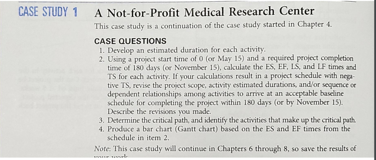 case study 1 a not for profit medical research center