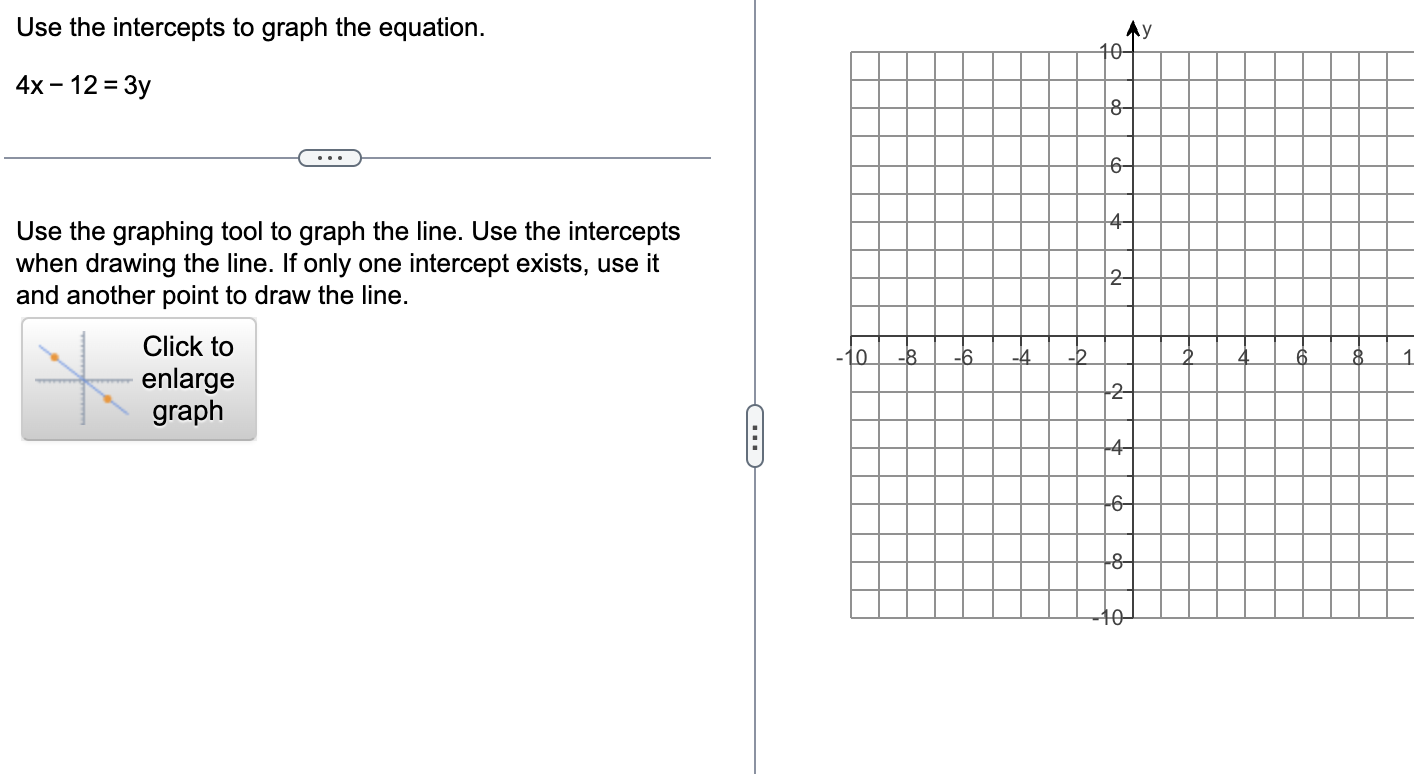 graph 3x 4y =- 12 using intercepts