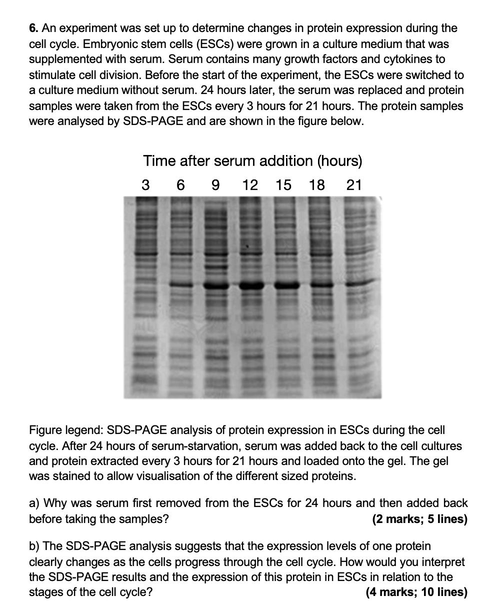 6. An experiment was set up to determine changes in | Chegg.com