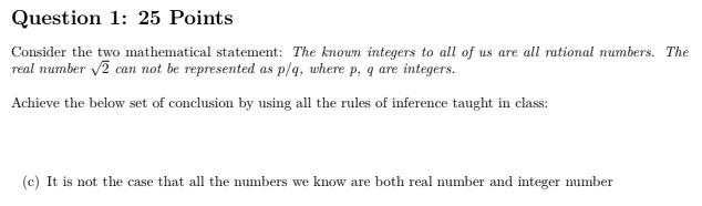 Solved Question 1: 25 Points Consider the two mathematical | Chegg.com