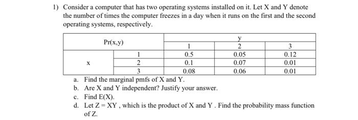 Solved 1) Consider a computer that has two operating systems | Chegg.com