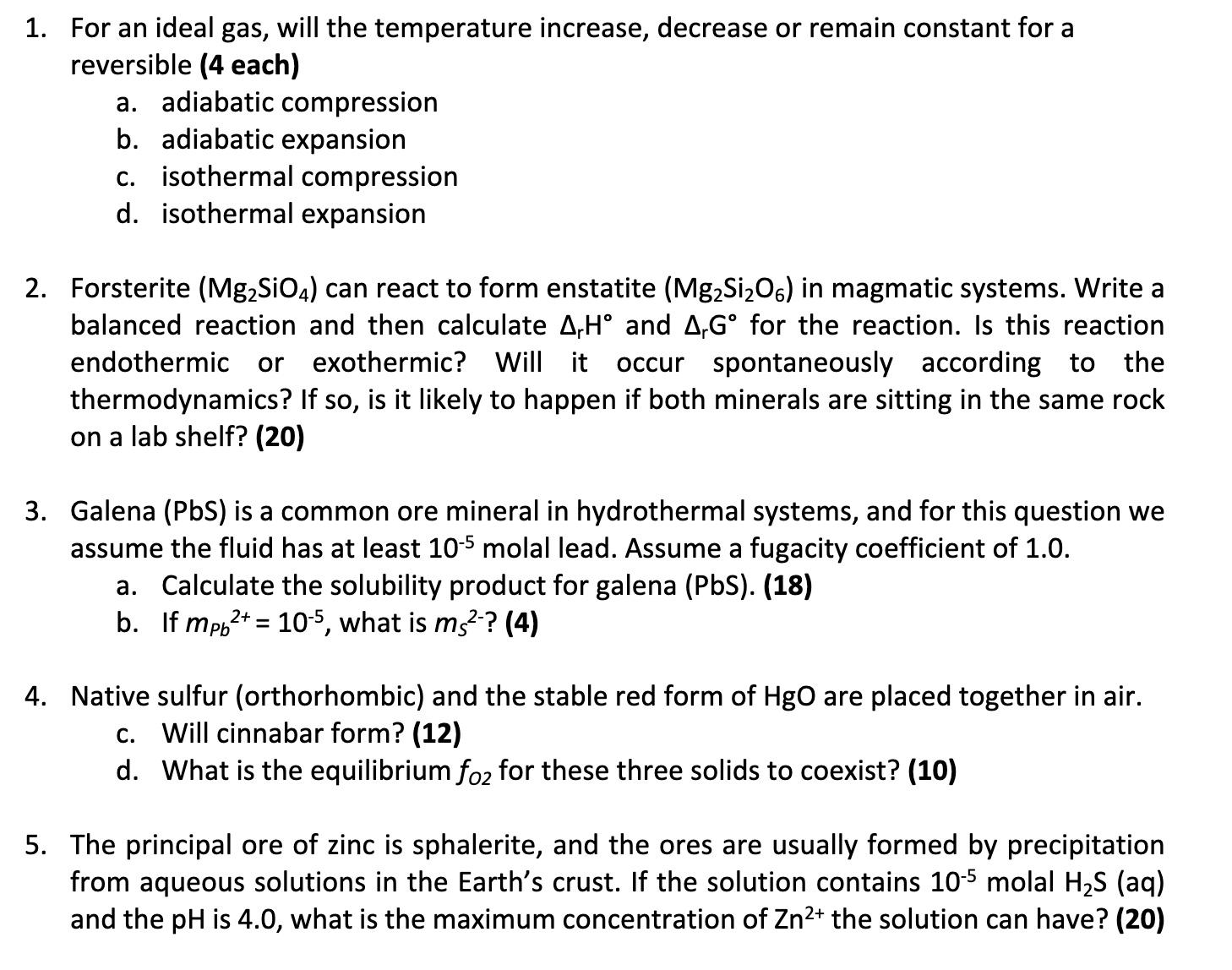 Solved 1. For an ideal gas, will the temperature increase, | Chegg.com