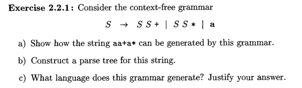 Solved Exercise 2 2 1 Consider The Context Free Grammar A Chegg Solved Exercise 2 2 1 Consider The Context Free Grammar A Chegg