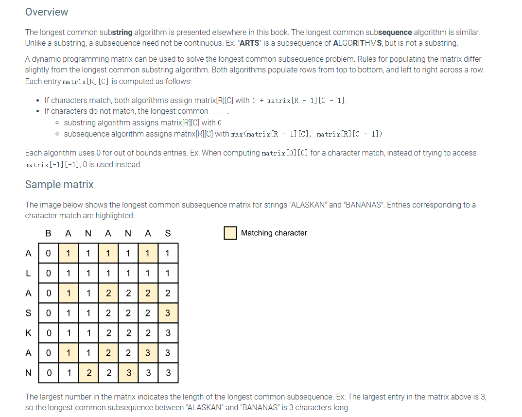 Solved Overview The Longest Common Substring Algorithm Is | Chegg.com