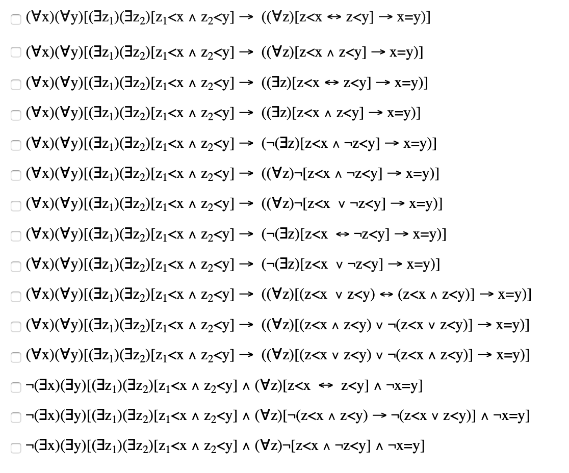 Select The 6 Formulas That Have The Same Truth Con Chegg Com