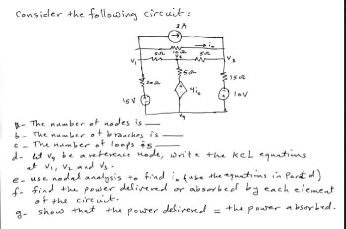 Solved Consider the following circuit: a. The number of | Chegg.com