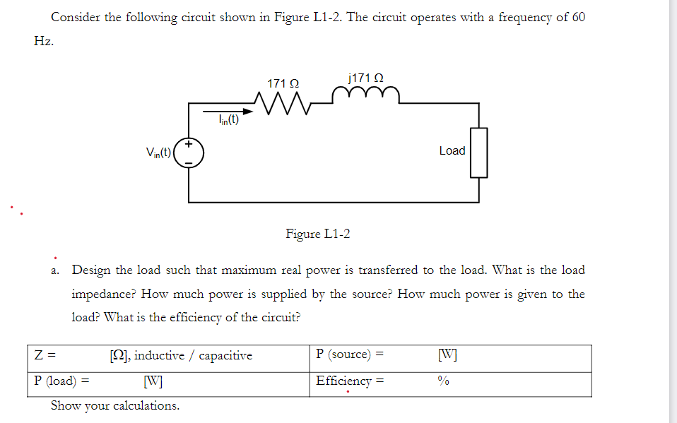 Solved Consider the following circuit shown in Figure L1-2. | Chegg.com
