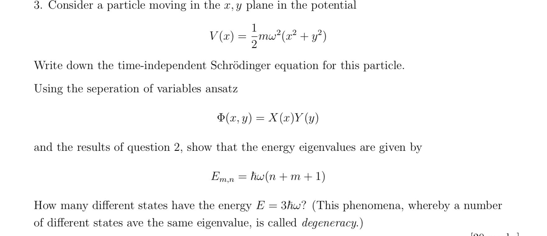 Solved 3. Consider a particle moving in the x, y plane in | Chegg.com