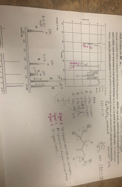 Solved NMR Problem Set Name: Provide a structure which is | Chegg.com