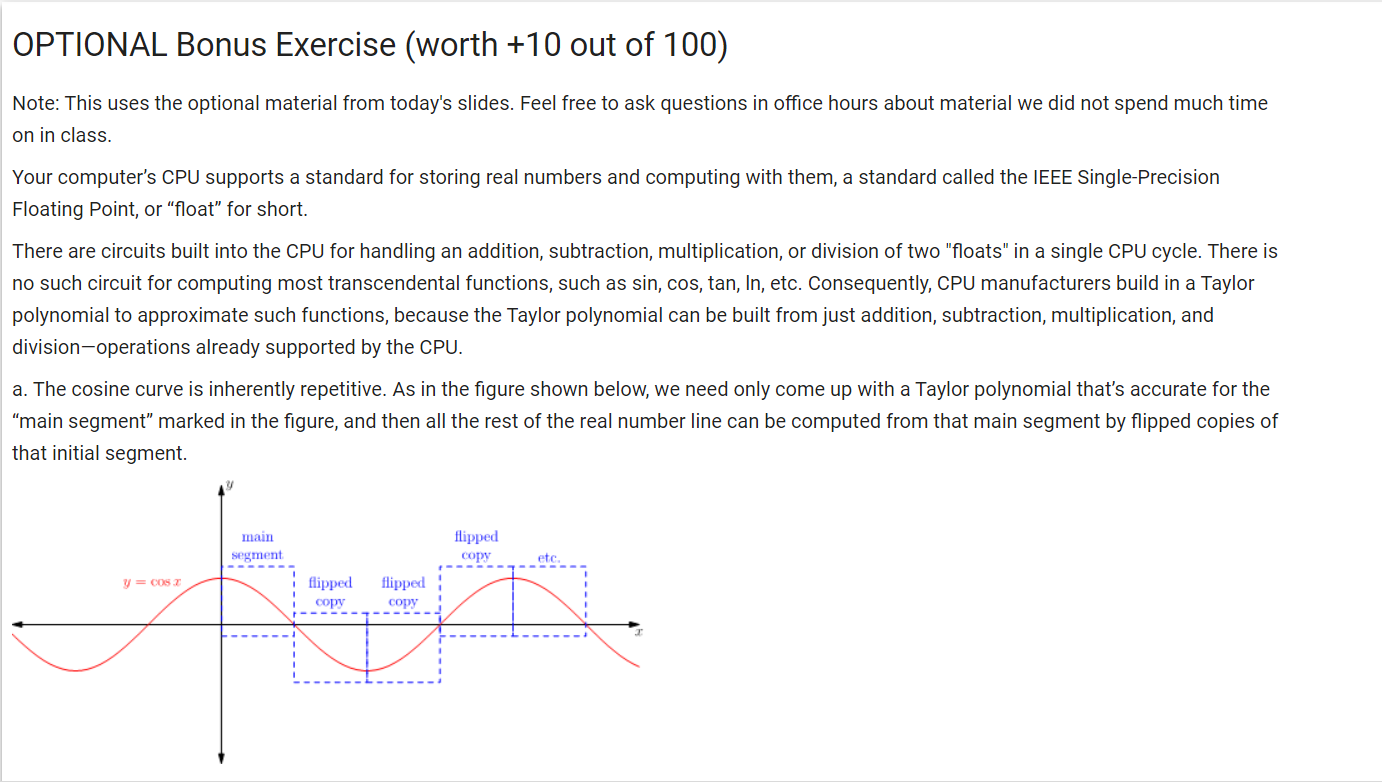 Solved OPTIONAL Bonus Exercise (worth +10 out of 100) Note: | Chegg.com