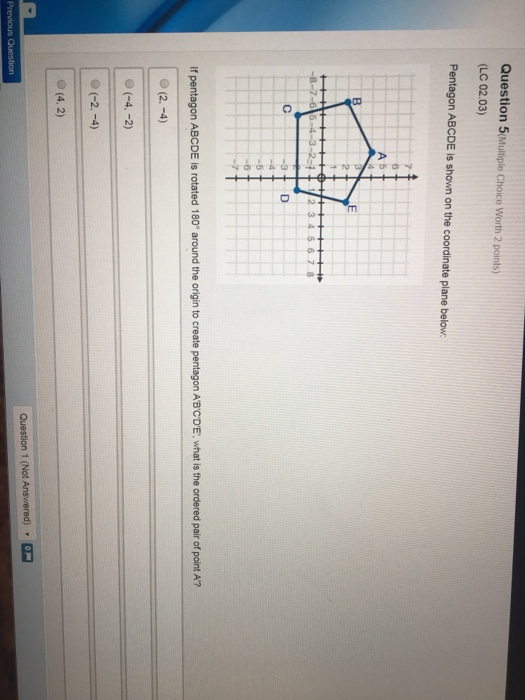 Solved Question 5(Multiple Choice Worth 2 Points) (LC 02.03) | Chegg.com