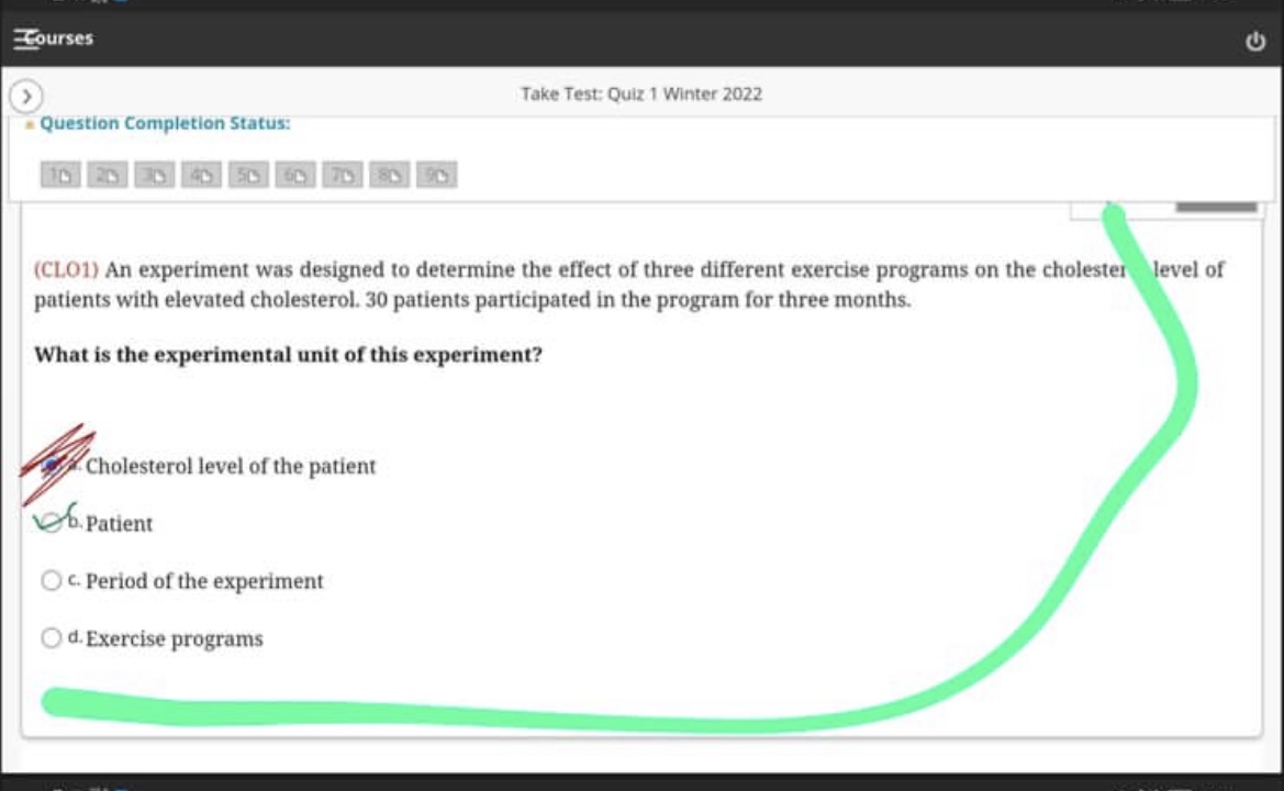 Solved (CLO1) An experiment was designed to determine the | Chegg.com