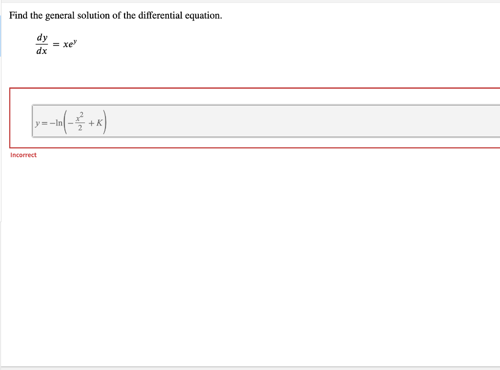 find the general solution of the differential equation dy dx y x