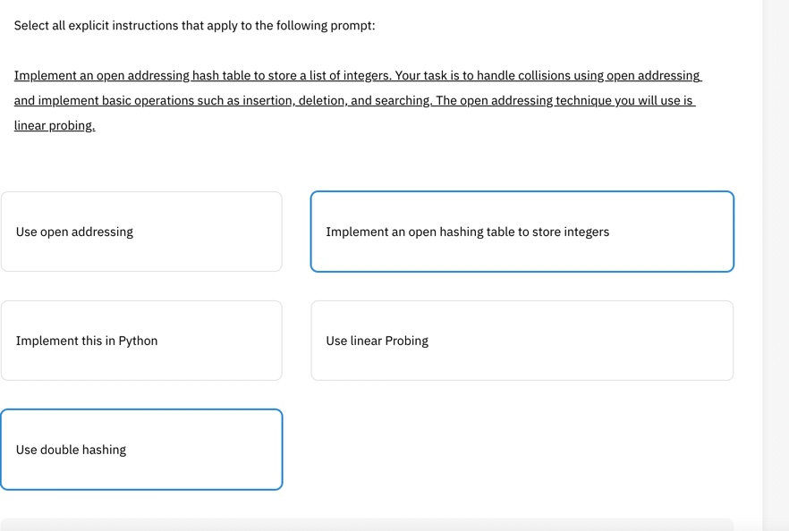 Solved select all explicit instructions that apply to the chegg