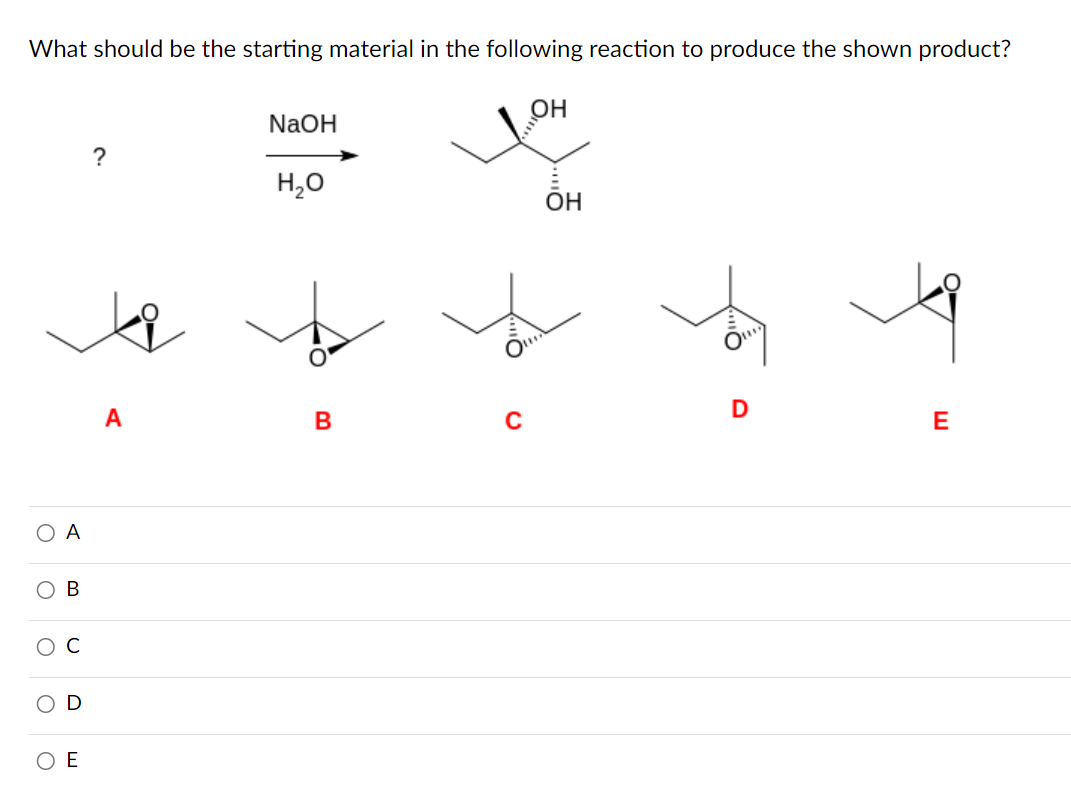 Solved What should be the starting material in the following | Chegg.com
