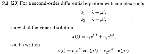 Solved 9.1 [20] For a second-order differential equation | Chegg.com