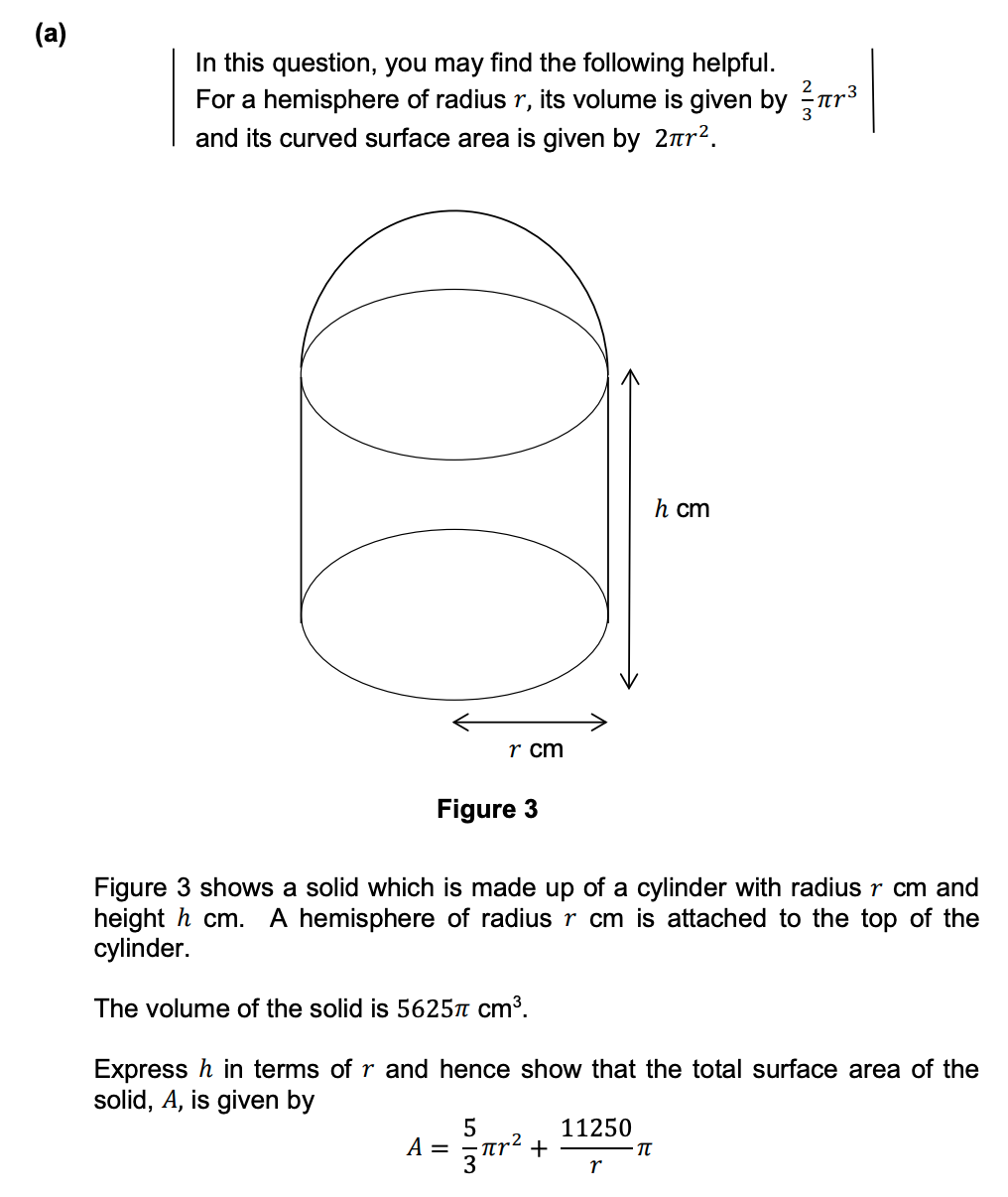 hemisphere volume formula