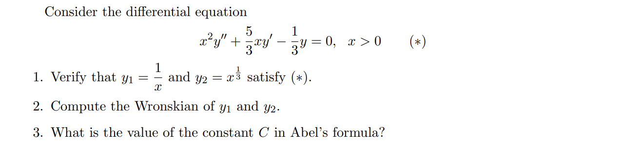 Solved Is the following differential equation exact? | Chegg.com