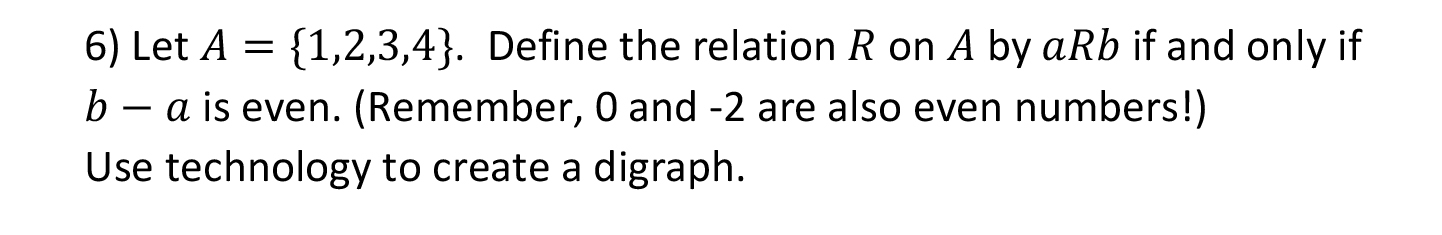 Solved Math Topic: Relations and Graphs Please show all of | Chegg.com