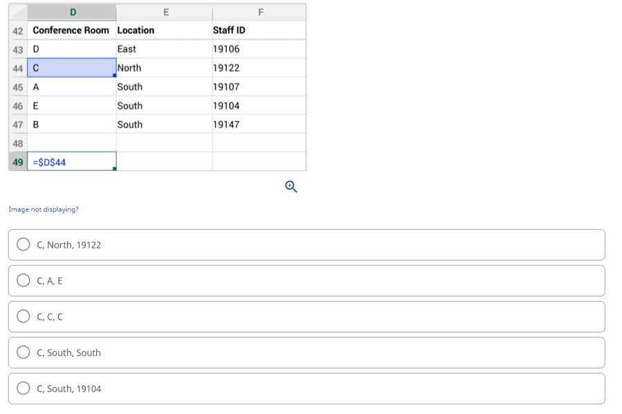 Solved Based on the values in Cell A51 A55, what formula