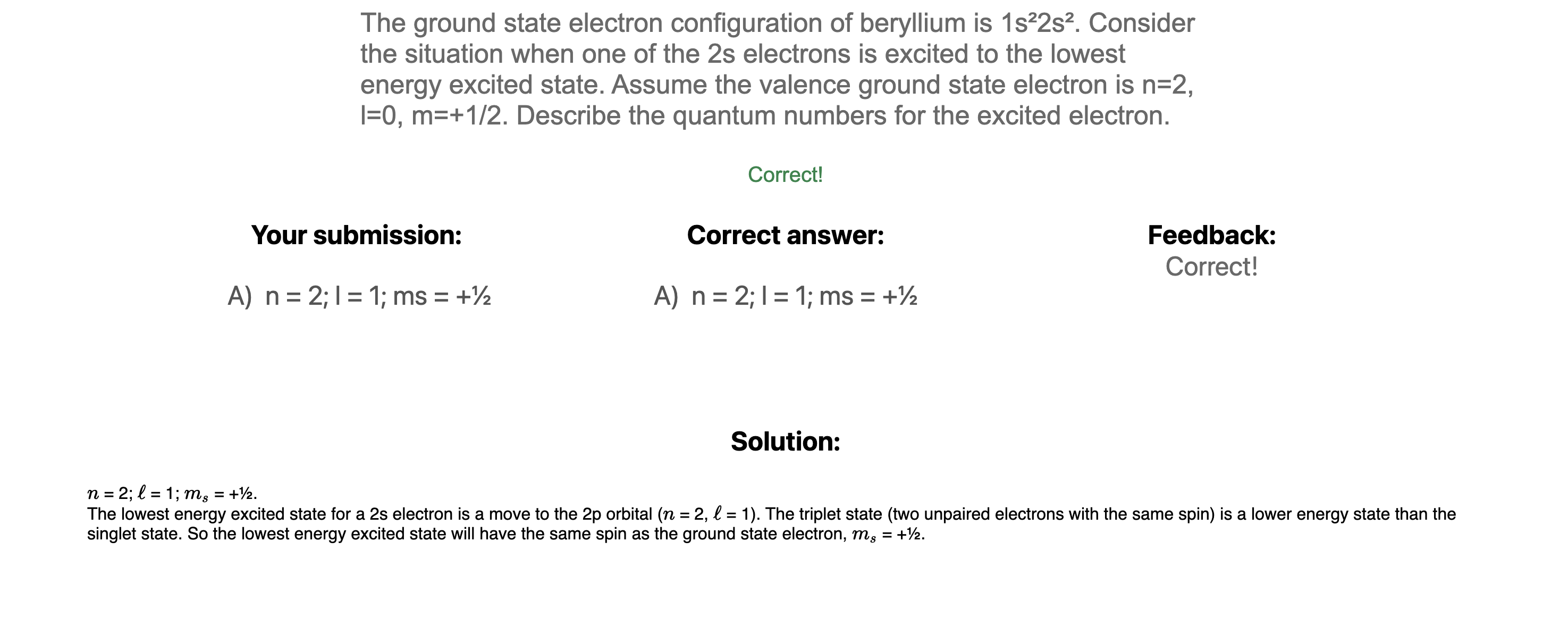 beryllium electron configuration