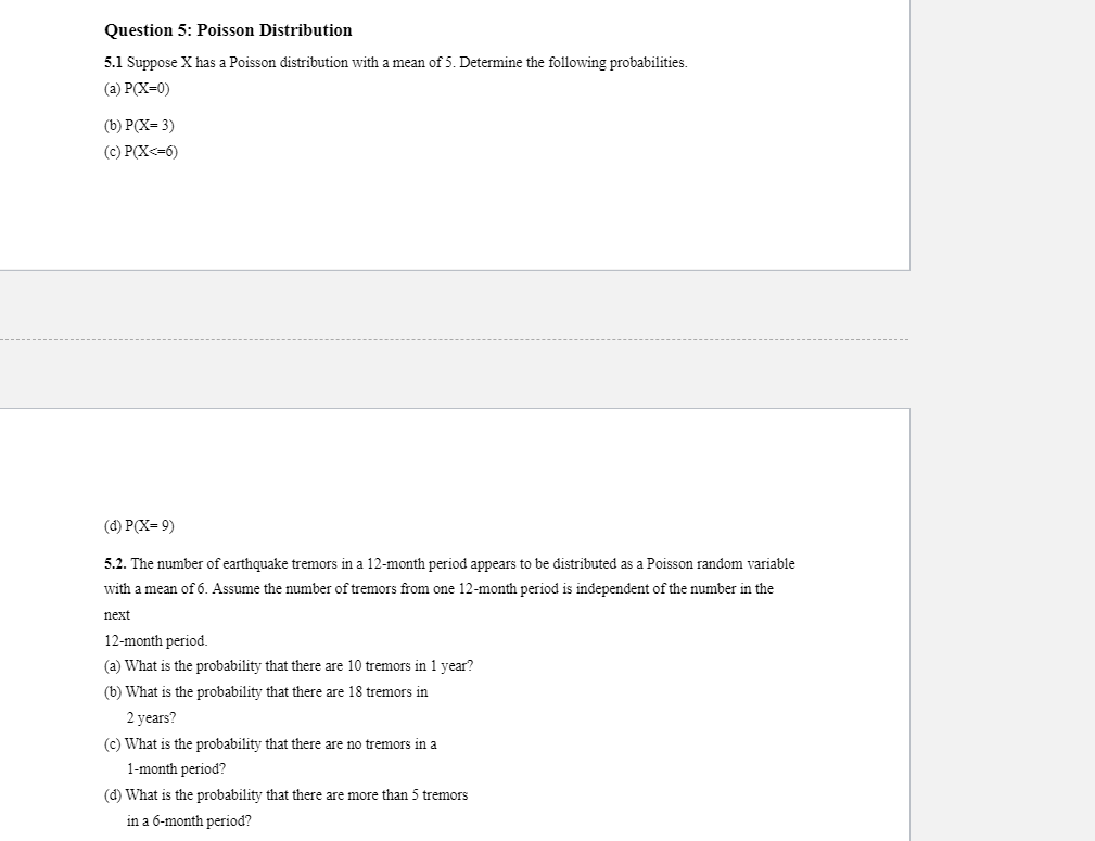 find the mode of poisson distribution with mean value 5