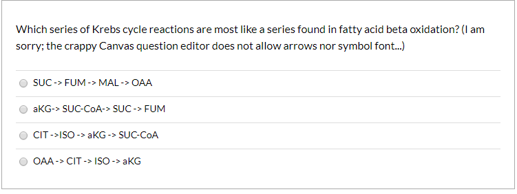 Solved Which Series Of Krebs Cycle Reactions Are Most Lik Chegg Com