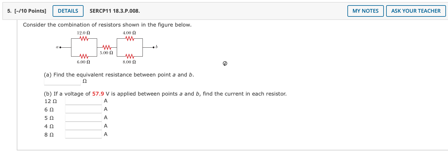 Solved 5. [-/10 Points] DETAILS SERCP11 18.3.P.008. MY NOTES | Chegg.com