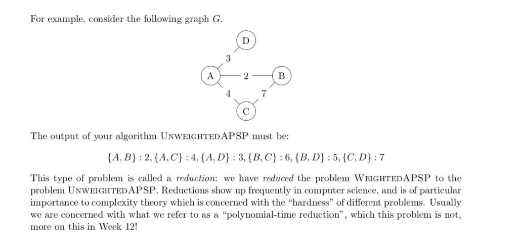 Solved Problem 6. (Weighted Graph Reduction) Your friend has | Chegg.com