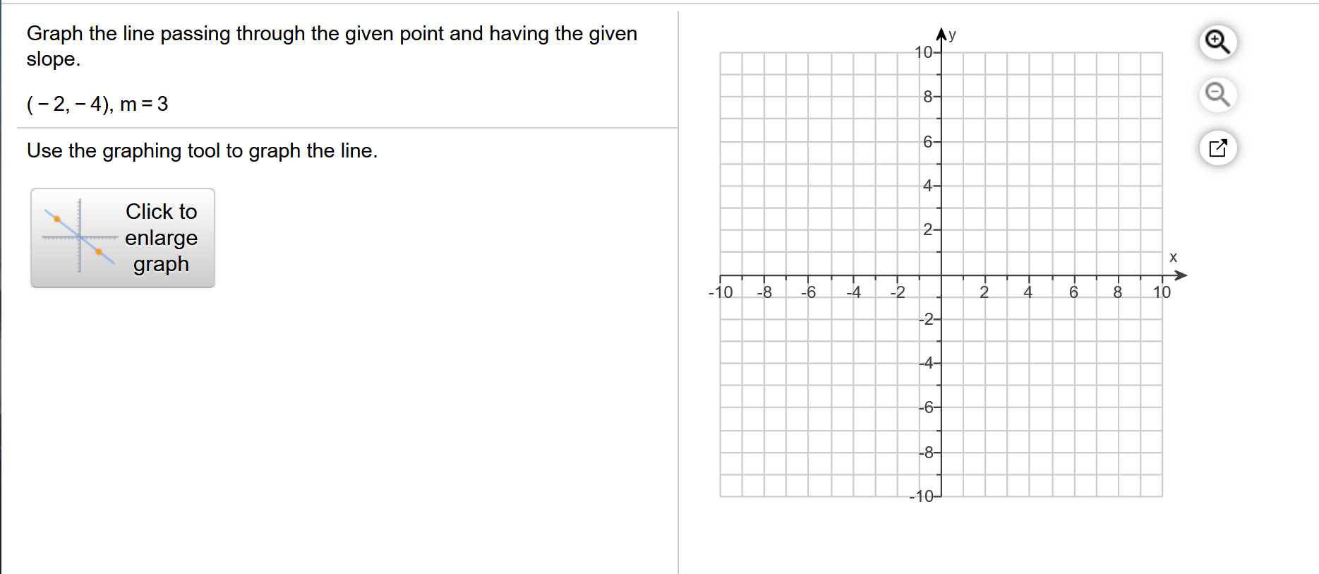Solved Graph the line passing through the given point and | Chegg.com