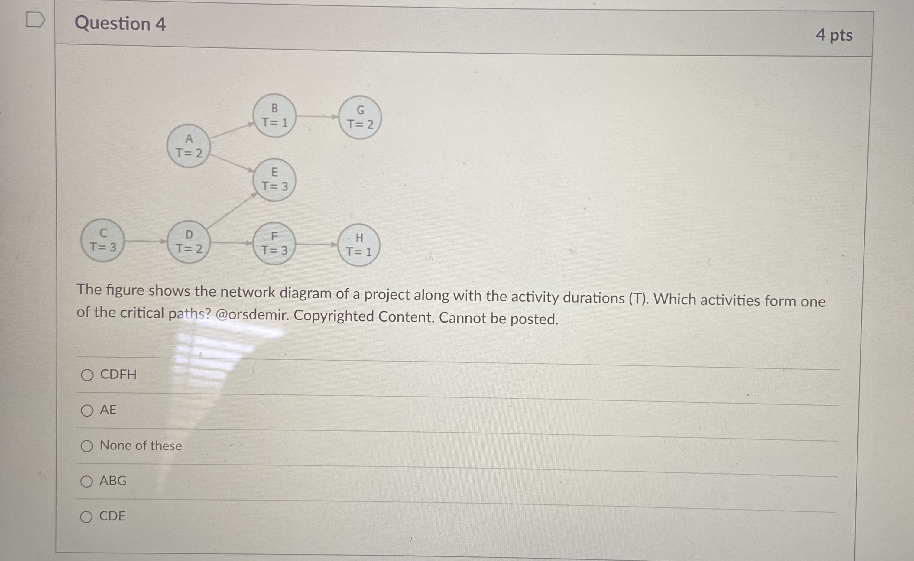 Solved The figure provided illustrates a project's network | Chegg.com