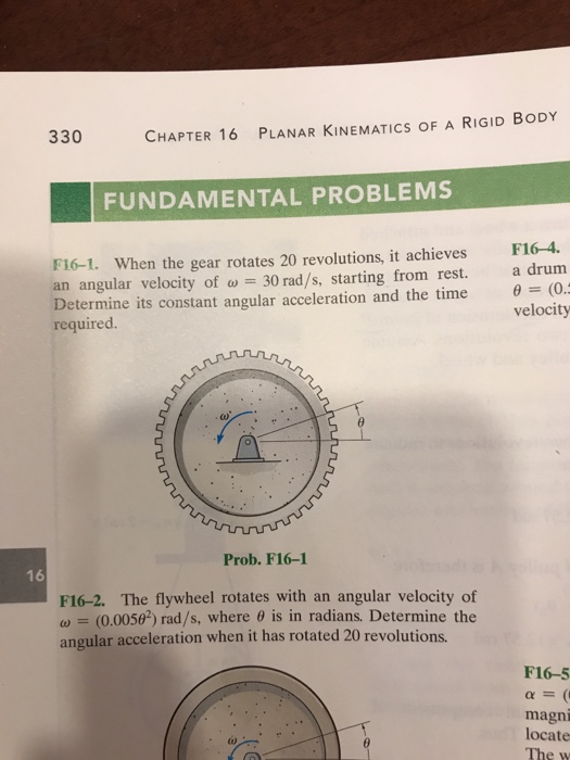 Solved 330 CHAPTER 16 PLANAR KINEMATICS OF A RIGID BODY | Chegg.com