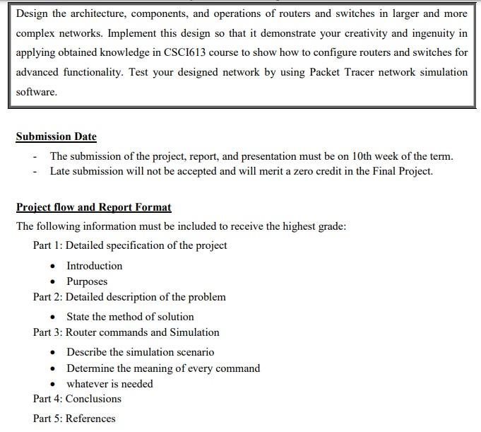 Solved Design the architecture, components, and operations