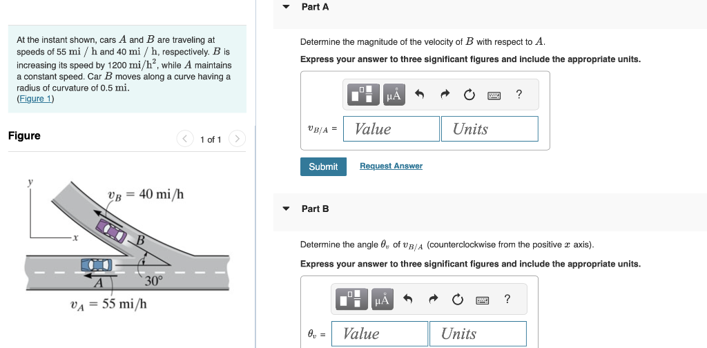 Solved At The Instant Shown, Cars A And B Are Traveling At | Chegg.com