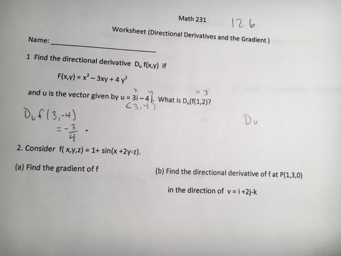 Solved Find The Directional Derivative D U F X Y If F X