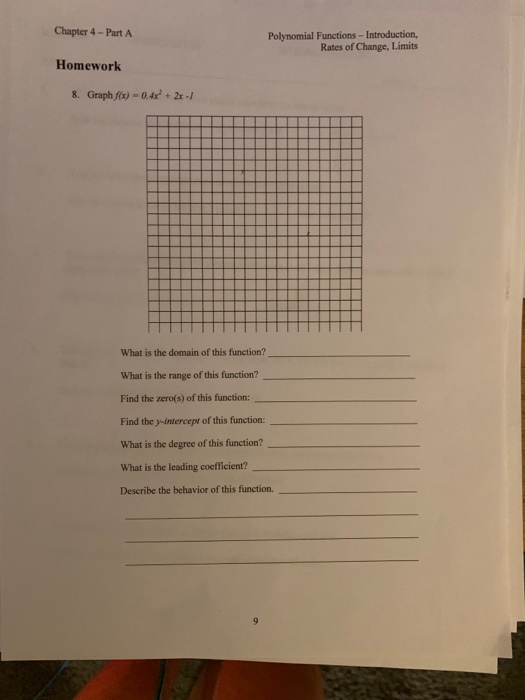 Solved Chapter 4-Part A Polynomial Functions-Introduction, | Chegg.com