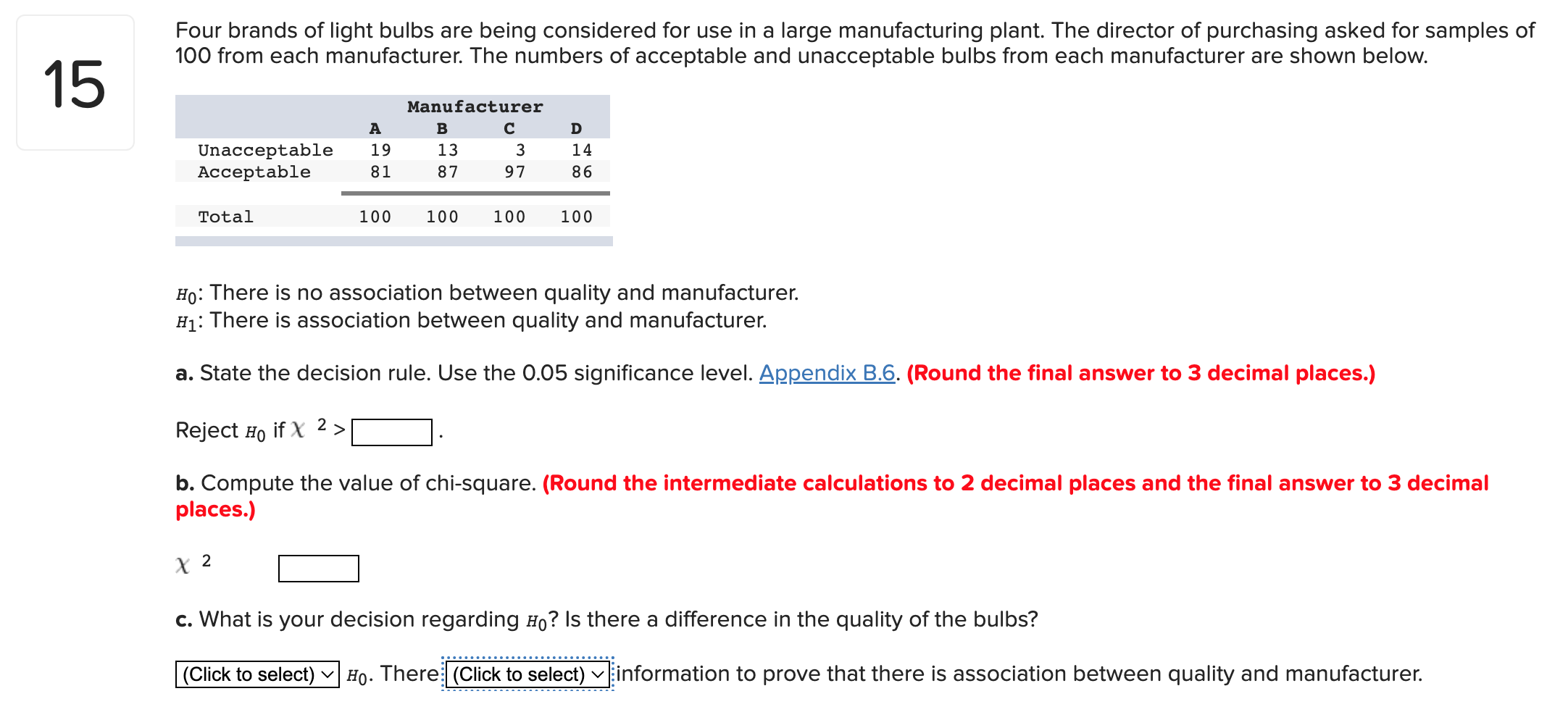 Solved Four brands of light bulbs are being considered for