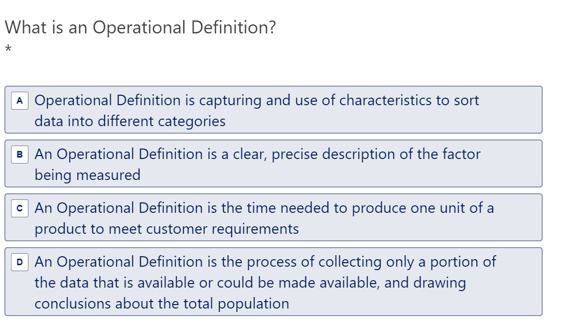 Solved What is an Operational Definition? Operational