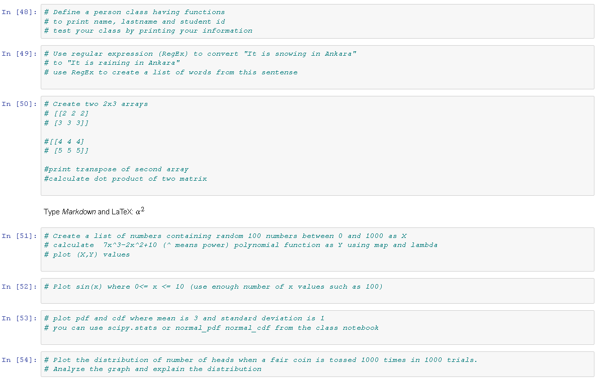Solved In [48]: # Define a person class having functions # | Chegg.com