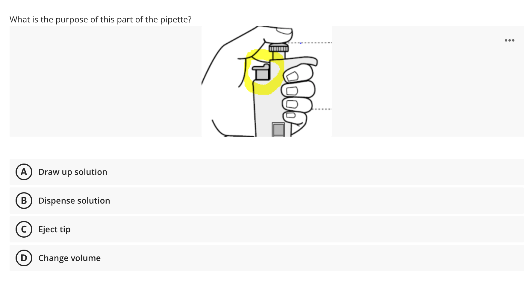 Solved What is the purpose of this part of the pipette? A