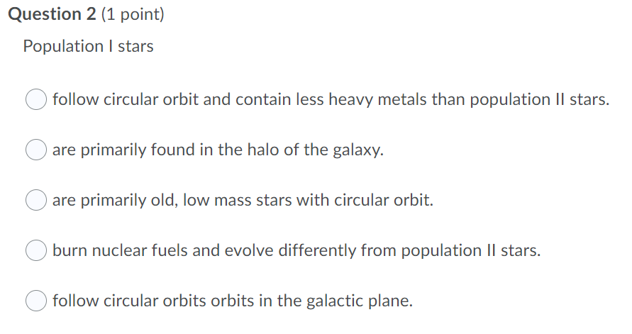 Solved Question 1 (1 Point) Which Of The Following | Chegg.com