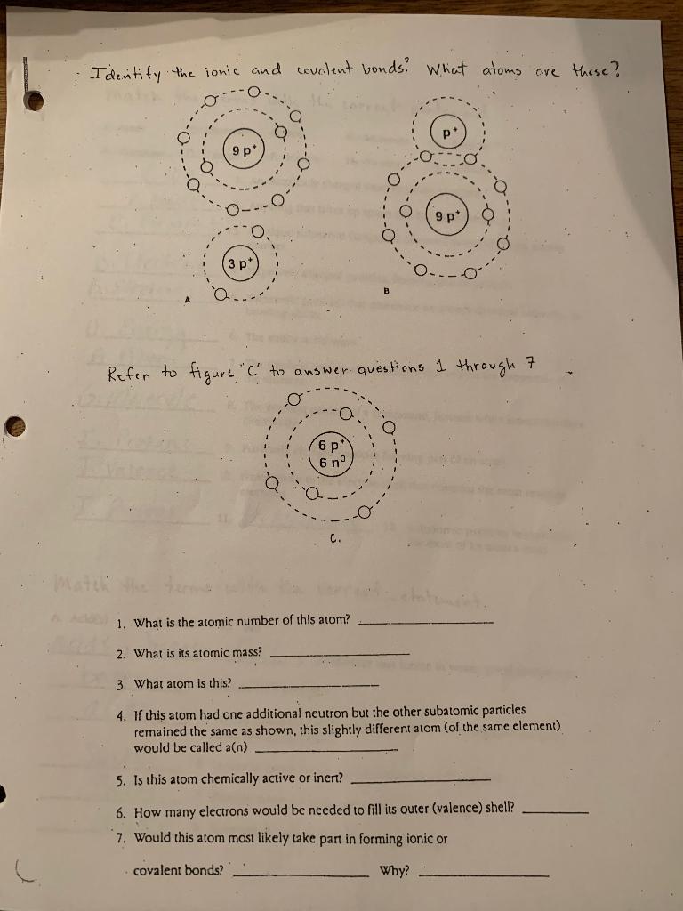 Solved From figures A and B, Identify the ionic and | Chegg.com