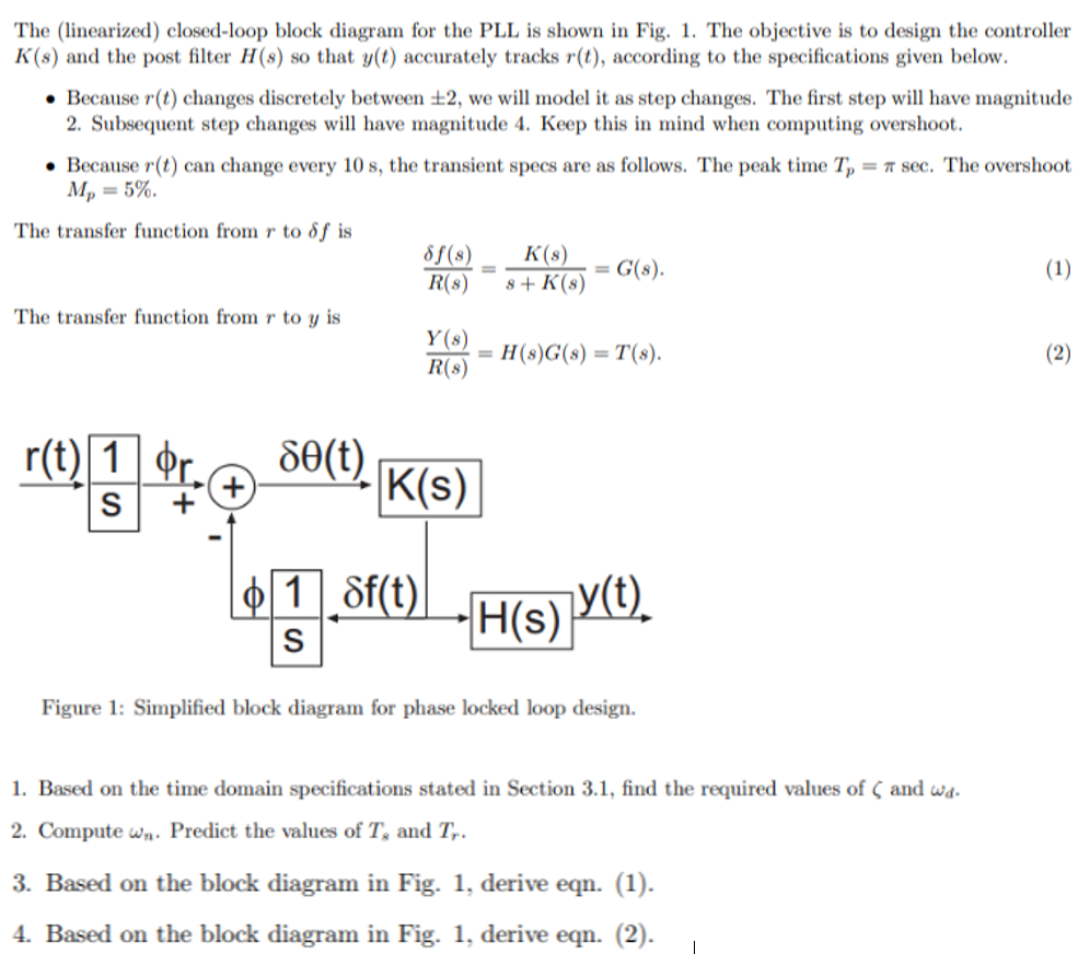Solved The Linearized Closed Loop Block Diagram For The Chegg Solved The Linearized Closed Loop Block Diagram For The Chegg
