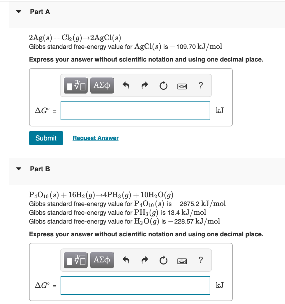 Solved Using Given Data, Calculate The Change In Gibbs | Chegg.com